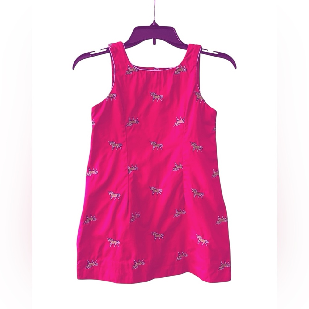 Vintage Lily Pulitzer Pink Green Unicorn Dress size 10